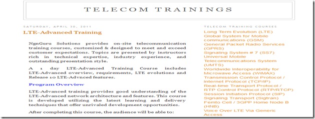 Telecom Training